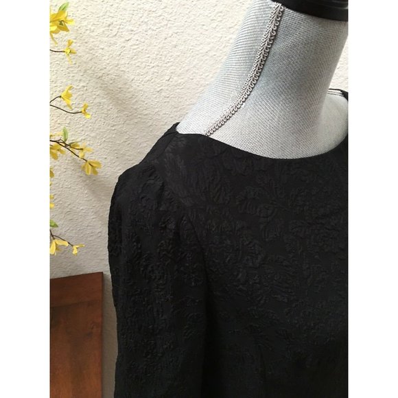 Nanette Lepore Black Peplum Dress Silk 10 Formal Medium RARE HTF GORGEOUS LBD - Picture 5 of 8